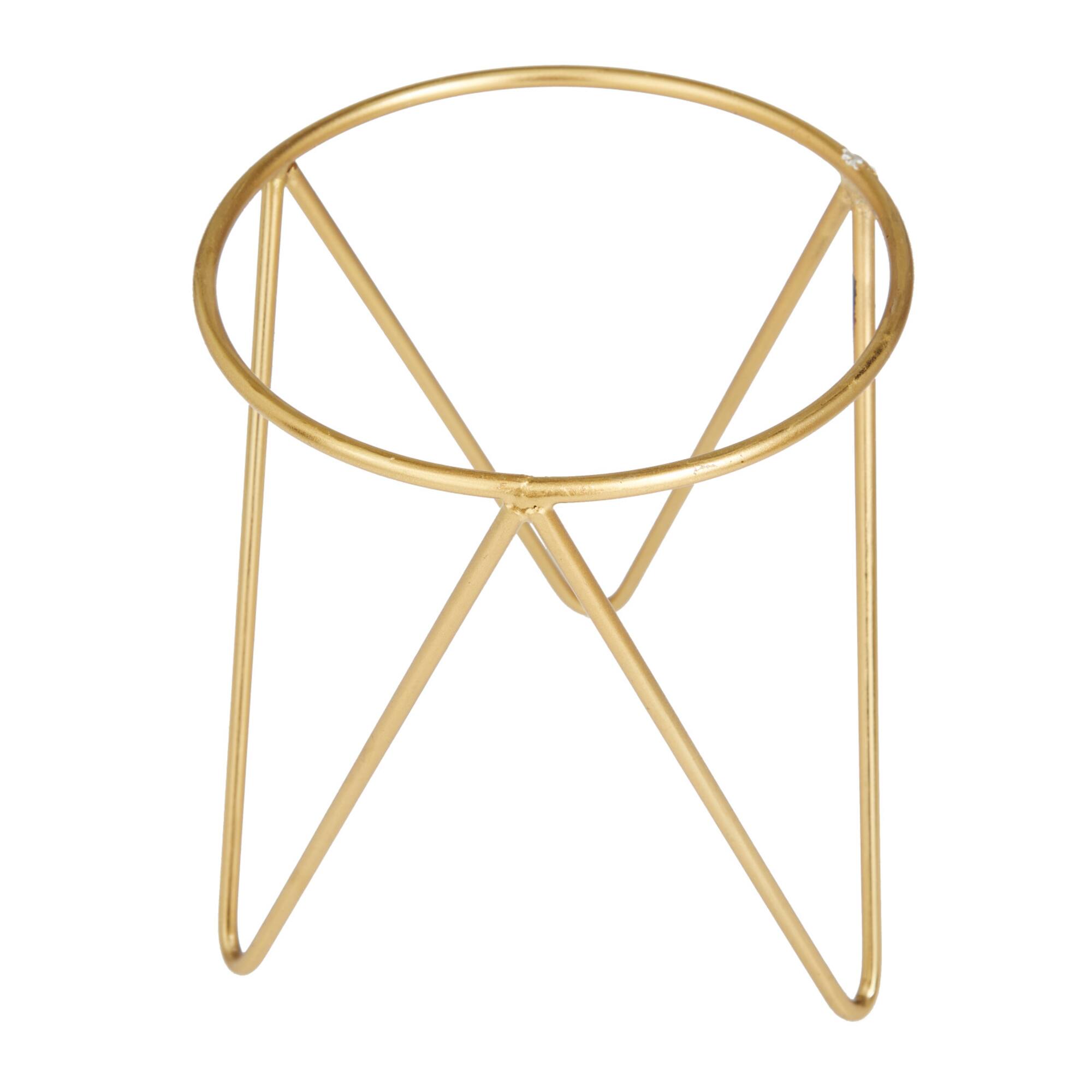Gold Modern Planter, Set of 2" 6", 6"